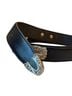 Fossil Solid Black Silver Belt Size S - photo 2