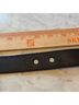 Fossil Solid Black Silver Belt Size S - photo 8