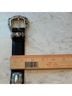 Fossil Solid Black Silver Belt Size S - photo 7