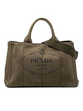 Prada Canvas Canapa Logo Satchel (view 1)