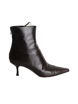 Jimmy Choo Jimmy Choo Pointed Ankle Boots in Black Leather (view 1)