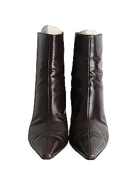 Jimmy Choo Jimmy Choo Pointed Ankle Boots in Black Leather (view 2)