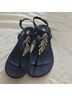 Oka B. Blue Silver Sandals Size 10 - photo 4