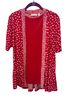 Susan Graver Floral Red 3/4 Sleeve Silk Top Size XXS - photo 1