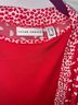 Susan Graver Floral Red 3/4 Sleeve Silk Top Size XXS - photo 3