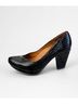 Earthies 100% Patent Leather Snake Print Black Heels Size 6 1/2 - photo 7