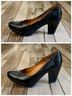 Earthies 100% Patent Leather Snake Print Black Heels Size 6 1/2 - photo 9