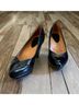 Earthies 100% Patent Leather Snake Print Black Heels Size 6 1/2 - photo 11