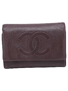 Chanel Chanel Timeless Tri-Fold Wallet in Burgundy Caviar Leather (view 1)