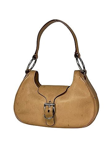 Prada Prada PRADA Logo Handbag Leather Beige Women's (view 1)