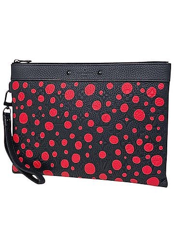 Louis Vuitton Louis Vuitton LV x YK Pochette To Go Yayoi Kusama Infinity Dot Second Bag Leather Noir (Black) M82019 with IC Chip Men's (view 1)