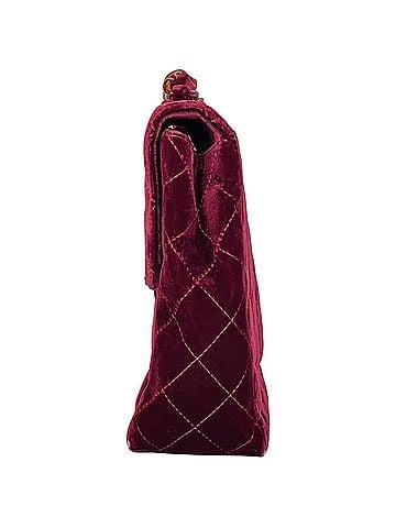 Chanel Chanel Coco Mark Chain Shoulder Bag, Matelassé Velvet, Bordeaux, Women's (view 2)