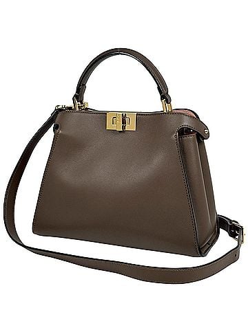 Fendi Fendi Peekaboo 2-Way Shoulder Bag/Handbag, Leather, Brown, 8BN302, Women's (view 1)