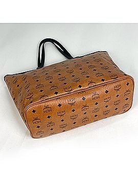 MCM MCM Logo Gram Tote Bag Shoulder Visetos Leather Brown Women's (view 2)