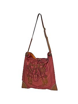 Hermès Hermes Silky City MM Brides de Gala Ceremonial Bridle Shoulder Bag, Silk, Red/Brown, Size N, Women's (view 1)
