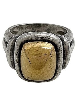 Hermès Hermes Square Ring, Metal, Silver, Gold, Women's (view 2)