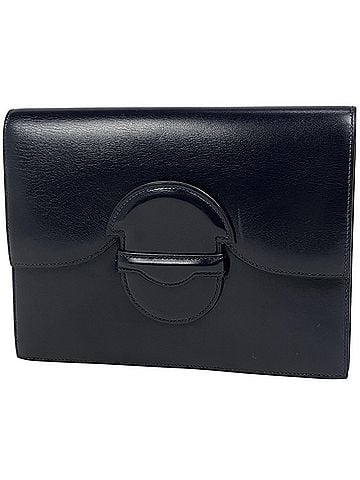 Hermès Hermes Hermès Faco Second Bag/Clutch Bag in Box Calf Leather, Navy Blue, Women's (view 1)