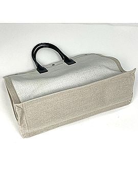 Yves Saint Laurent Yves Saint Laurent YSL Logo Tote Bag, Canvas, White/Beige, 509415, Women's (view 2)
