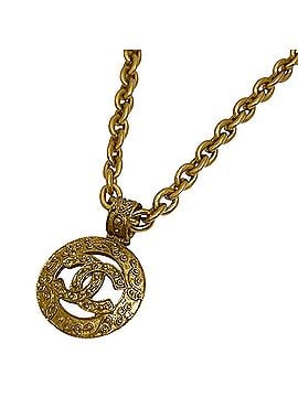 Chanel Chanel Coco Mark Chain Necklace, Long Round GP Gold, Women's (view 1)
