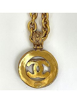 Chanel Chanel Coco Mark Chain Necklace, Long Round GP Gold, Women's (view 2)