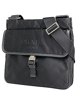Prada Prada PRADA Logo Plate Shoulder Bag, Nylon, Nero (Black), Women's (view 1)