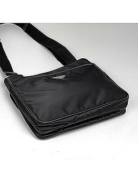 Prada Prada PRADA Logo Plate Shoulder Bag, Nylon, Nero (Black), Women's (view 2)