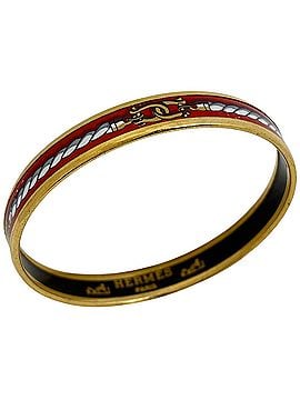 Hermès Hermes HERMES Email PM Bracelet, Cloisonné Enamel Bangle, GP Red Gold, Women's (view 1)