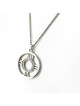 Tiffany & Co. Tiffany &amp; Co. Atlas Open Medallion Necklace Pendant with Diamonds, 750, for Women (view 1)