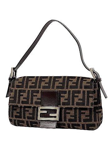 Fendi Fendi Zucca pattern Mamma Baguette handbag, one-shoulder bag, canvas, brown, 26424, women's. (view 1)