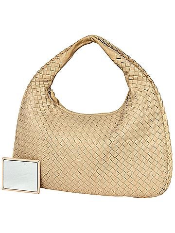 Bottega Veneta Bottega Veneta Intrecciato Shoulder Bag Hobo Handbag Leather Light Beige 115653 Women's (view 1)