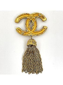 Chanel Chanel Coco Mark Brooch, Tassel Fringe GP Gold, Women's (view 2)