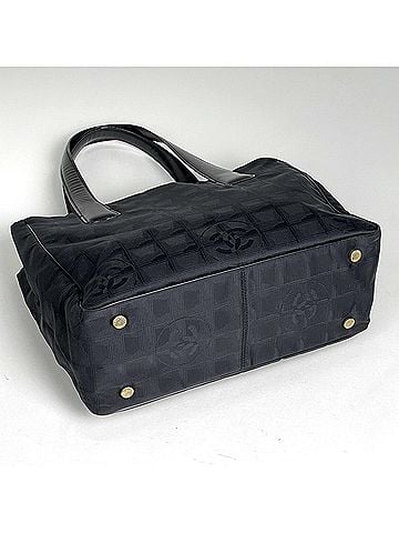 Chanel Chanel New Travel Line Tote PM Coco Mark Handbag Nylon Jacquard Black A20457 Women's (view 2)