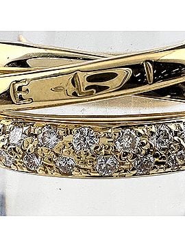 Céline CELINE Design Ring YG Yellow Gold Melee Diamond Ruby 750 Women's (view 2)