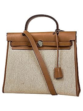 Hermès Hermes Herbag Zip PM 2-Way Shoulder Bag/Handbag, Toile H Natural Brown, Size M, Women's (view 1)