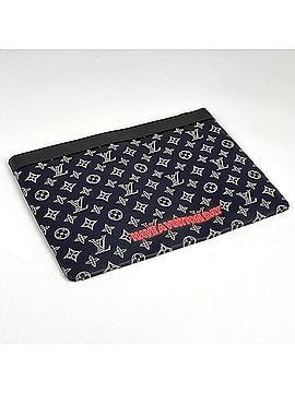 Louis Vuitton Louis Vuitton Upside Down Pochette Apollo Second Bag Monogram Ink Clutch Leather Navy Red M62905 Men's (view 2)