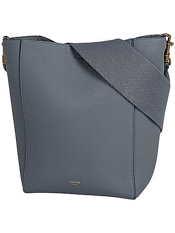 Céline Celine Sangle Bucket Small Shoulder Bag, Leather, Light Blue, Women's (view 1)