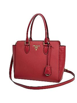 Prada Prada PRADA Logo Handbag 2-Way Shoulder Bag Saffiano Leather Red 1BA113 Women's (view 1)
