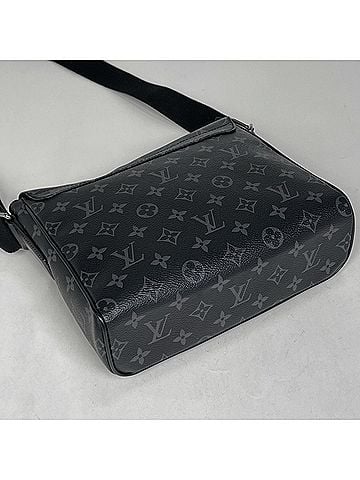 Louis Vuitton Louis Vuitton District PM NM Shoulder Bag, Monogram Eclipse Noir (Black), M44000, Men's. (view 2)