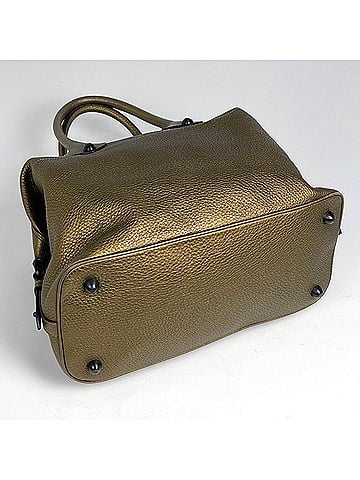 Loewe Loewe Anagram Handbag, 2-Way Shoulder Bag, Leather, Gold, Women's (view 2)