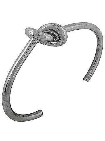 Céline Celine Knot Extra Thin Bracelet, Metal, Silver, Women's (view 1)