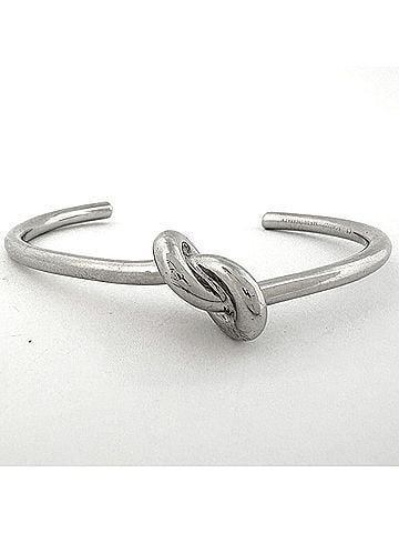 Céline Celine Knot Extra Thin Bracelet, Metal, Silver, Women's (view 2)