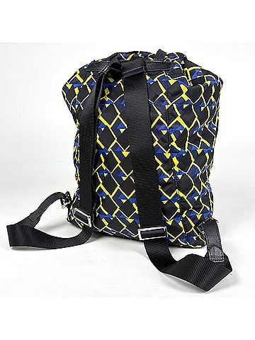 Prada Prada PRADA Logo Plate Backpack, Nylon, Black, Multicolor, Women's (view 2)