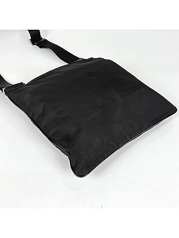 Prada Prada PRADA Logo Plate Shoulder Bag Nylon Nero (Black) Women's (view 2)