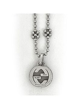 Gucci Gucci Interlocking G Necklace, Round Sterling Silver 925, Silver, Women's (view 2)