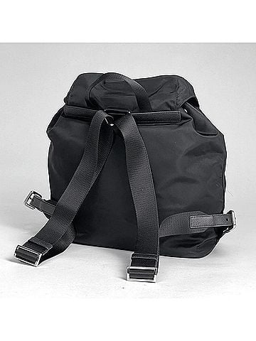 Prada Prada PRADA Logo Plate Backpack Rucksack Daypack Nylon Nero (Black) 1BZ005 Women's (view 2)