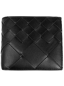 Bottega Veneta Bottega Veneta Intrecciato Bi-fold Wallet with Coin Purse, Leather, Black, Men's (view 1)
