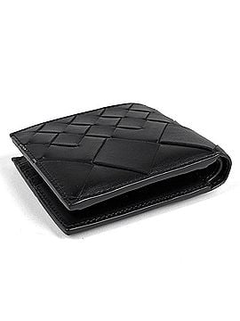 Bottega Veneta Bottega Veneta Intrecciato Bi-fold Wallet with Coin Purse, Leather, Black, Men's (view 2)
