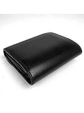 Céline Celine Triomphe Tri-fold Wallet, Leather, Black, Women's (view 2)