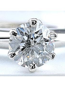 Tiffany & Co. Tiffany &amp; Co. Solitaire Ring, Platinum Single Diamond Pt950, Women's Ring (view 2)