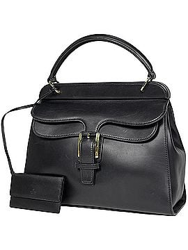 Gucci Gucci logo handbag, leather, black, 101676, women's. (view 1)